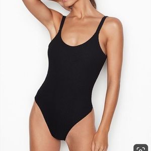 Victoria’s Secret ribbed black bodysuit size xs